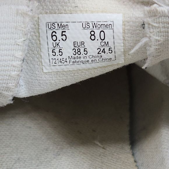 Vans Classic Slip On Sneaker Shoe Caution Tape Left Traffic Women 8 White Custom - Picture 15 of 16